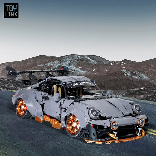 Kbox Cement Gray Supercar Building Block Model 2435PCS Large-Scale Sports Car Model for Men's Room Decoration